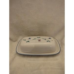 Vintage Savior Vivre Butter Dish Portofino Blue - Made in Japan
